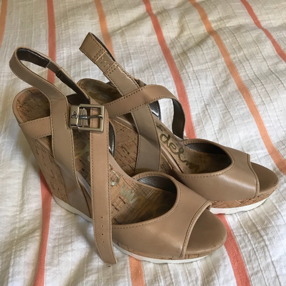 SAM EDELMAN Karina Wedge Sandal cork